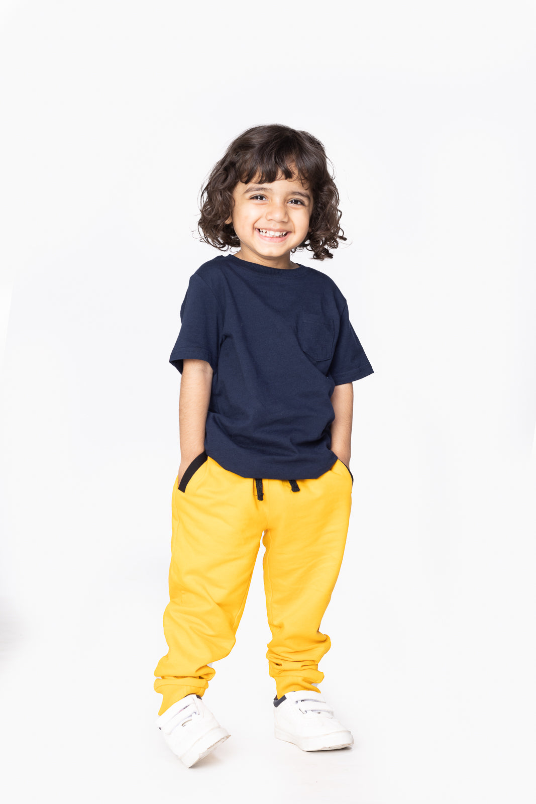 Color Pocket Joggers in Mustard Yellow Unisex