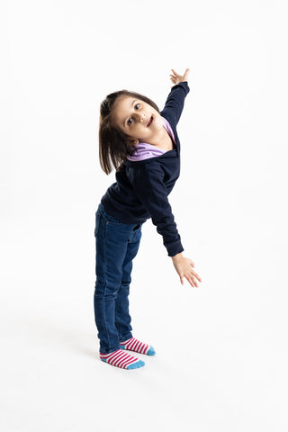 Happy Hoodie in Navy Blue - Unisex