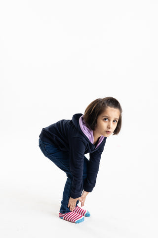 Happy Hoodie in Navy Blue - Unisex
