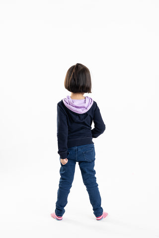 Happy Hoodie in Navy Blue - Unisex