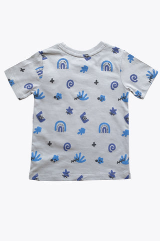 Abstract Adventure Shorts Co-Ord Set in Cloudy Grey - Unisex