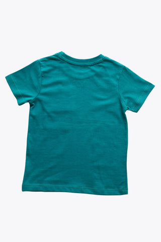 Pocketful of Giraffe Half Sleeve T-Shirt in Dark Turquoise - Unisex
