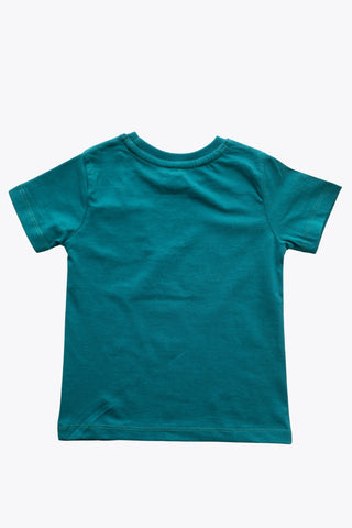 Peek-a-Bear Half Sleeve T-Shirt in Dark Turquoise - Unisex