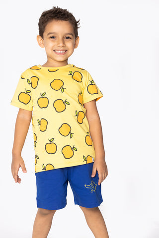 Fruit Buddy T-Shirt and Shorts Set in Buttercup Yellow - Unisex