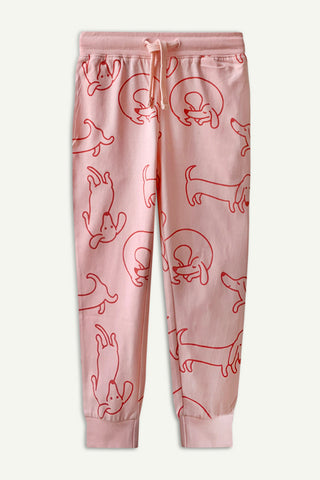 Doodle-Poodle Joggers in Peach Pink - Unisex