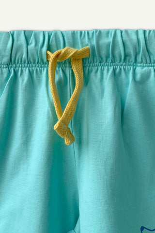 Doodle-Poodle Shorts in Mint Blue - Unisex