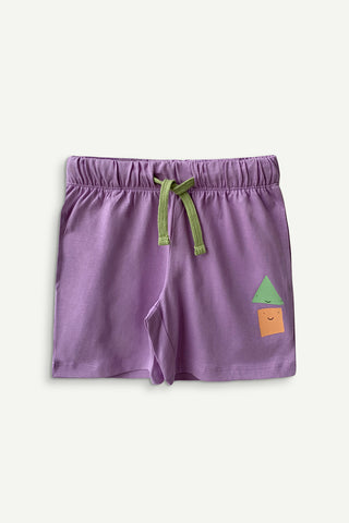 Smiling Shapes Shorts in Lavender - Unisex